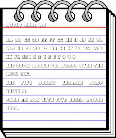 Rogue Hero 3D Regular animated font preview Rogue Hero 3D Regular animated font preview