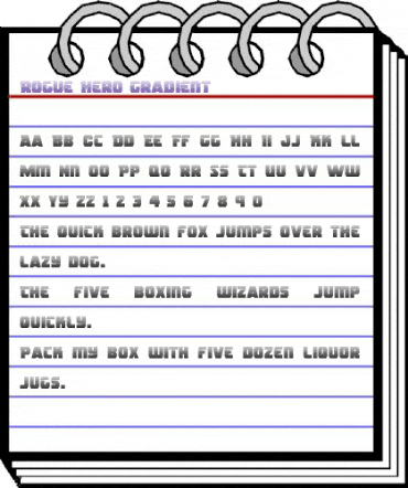 Rogue Hero Gradient Regular animated font preview Rogue Hero Gradient Regular animated font preview
