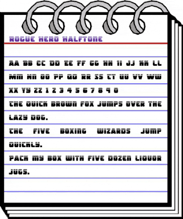 Rogue Hero Halftone Regular animated font preview Rogue Hero Halftone Regular animated font preview