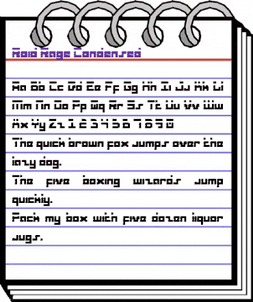Roid Rage Condensed Condensed animated font preview