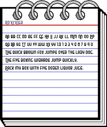 Ro'Ki'Kier Regular animated font preview Ro'Ki'Kier Regular animated font preview