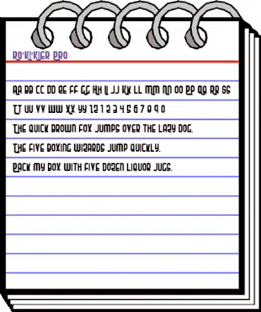 Ro'Ki'Kier Pro Regular animated font preview Ro'Ki'Kier Pro Regular animated font preview