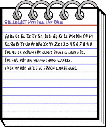 ROLLBLAST Personal Use Regular animated font preview