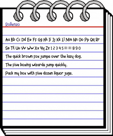 Rollenzo Regular animated font preview