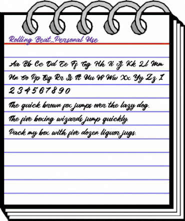 Rolling Beat_Personal Use Regular animated font preview Rolling Beat_Personal Use Regular animated font preview