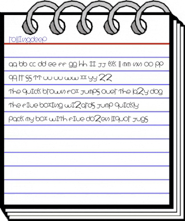 rollingdeep Regular animated font preview