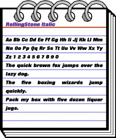 RollingStone Italic animated font preview RollingStone Italic animated font preview