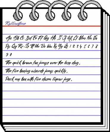 Rollingtime Regular animated font preview