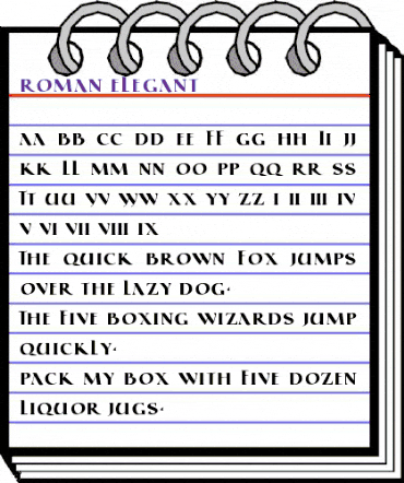 Roman Elegant Regular animated font preview Roman Elegant Regular animated font preview