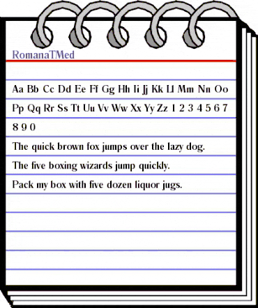 RomanaTMed Regular animated font preview RomanaTMed Regular animated font preview