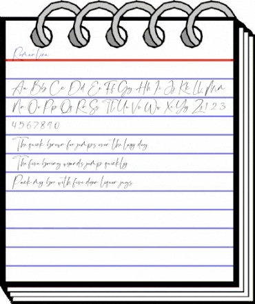 Romantica Regular animated font preview