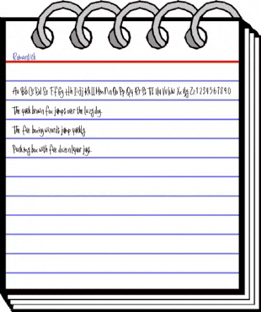 Romantick Regular animated font preview