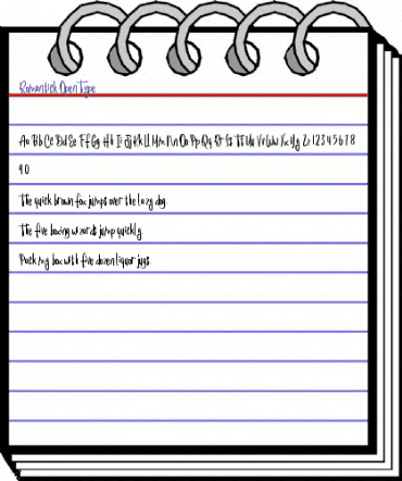 Romantick Regular animated font preview