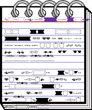 Romantine Dingbat Regular animated font preview