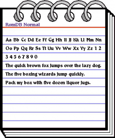 RomDB Normal animated font preview