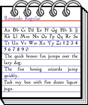 Romeodn Regular animated font preview Romeodn Regular animated font preview