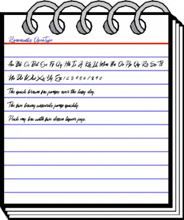 Rommantis Regular animated font preview