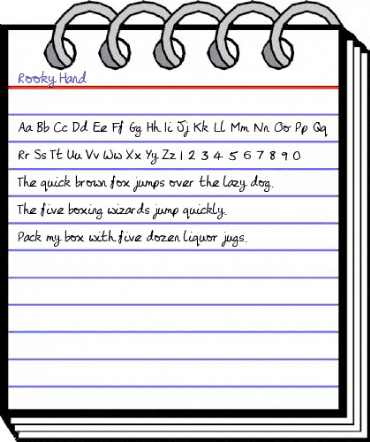 Rooky Hand Regular animated font preview Rooky Hand Regular animated font preview