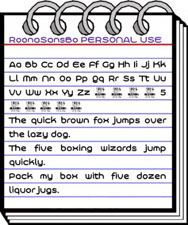 Roona Sans Bold PERSONAL Regular animated font preview Roona Sans Bold PERSONAL Regular animated font preview