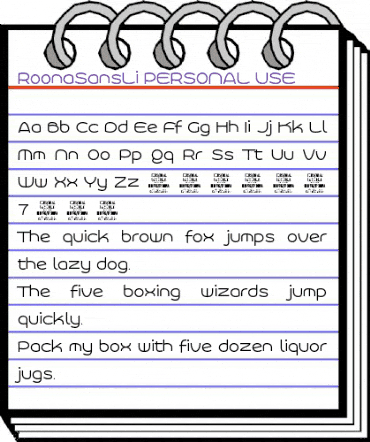 Roona Sans Light PERSONAL Regular animated font preview Roona Sans Light PERSONAL Regular animated font preview
