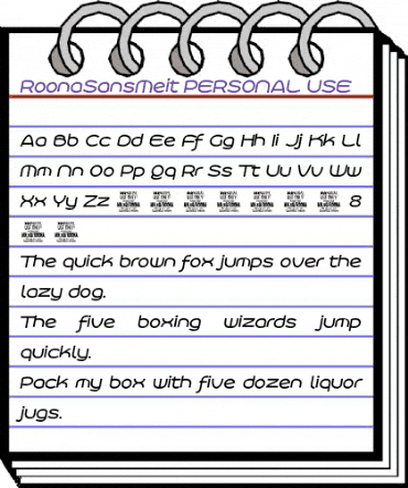 Roona Sans Medium PERSONAL Italic animated font preview Roona Sans Medium PERSONAL Italic animated font preview