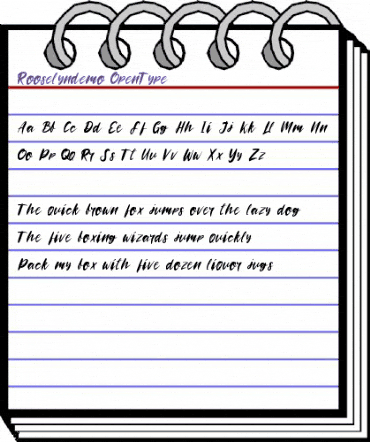 Rooselyn demo Regular animated font preview