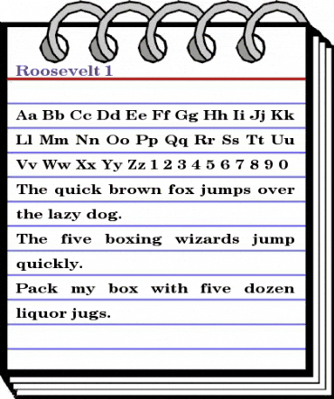 Roosevelt 1 Regular animated font preview