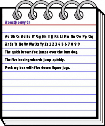 RoostHeavy Cn Regular animated font preview