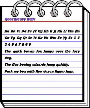 RoostHeavy Italic Italic animated font preview