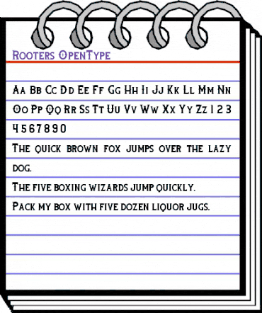 Rooters Regular animated font preview Rooters Regular animated font preview