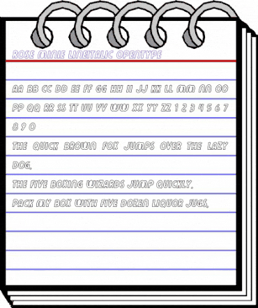 Rose Minie LineItalic animated font preview Rose Minie LineItalic animated font preview