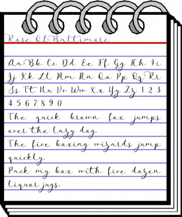 Rose Of Baltimore Regular animated font preview