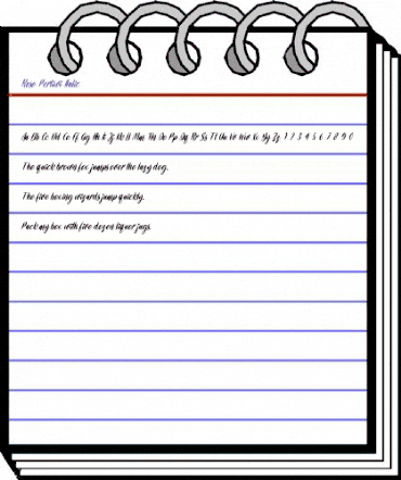 Rose Pertiwi Italic Italic animated font preview Rose Pertiwi Italic Italic animated font preview