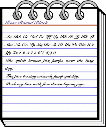 Rose Round Black Regular animated font preview