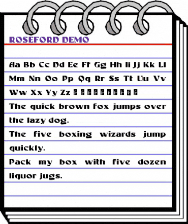 ROSEFORD DEMO Regular animated font preview ROSEFORD DEMO Regular animated font preview