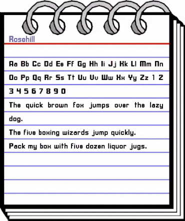 Rosehill Regular animated font preview