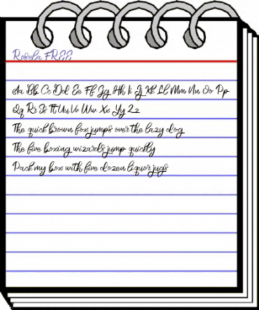 Rosela FREE Regular animated font preview