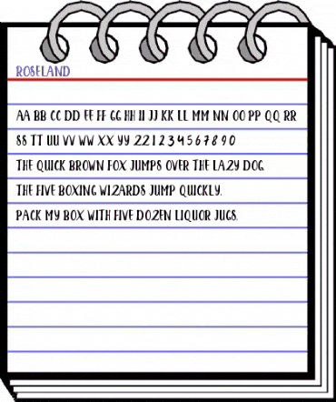 ROSELAND Regular animated font preview ROSELAND Regular animated font preview