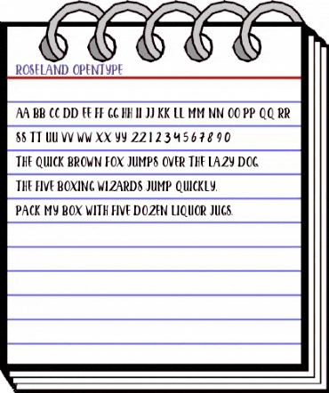 ROSELAND Regular animated font preview ROSELAND Regular animated font preview