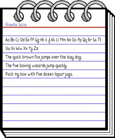 Rosella Sans Regular animated font preview