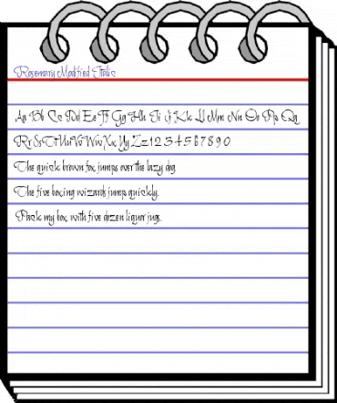 Rosemary Modified Italic Regular animated font preview