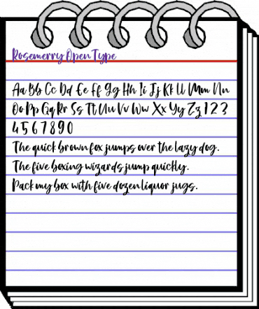 Rosemerry Regular animated font preview Rosemerry Regular animated font preview