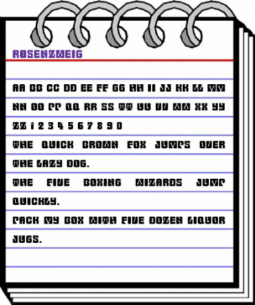 Rosenzweig Regular animated font preview