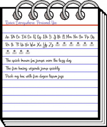 Roses Everywhere Personal Use Regular animated font preview Roses Everywhere Personal Use Regular animated font preview