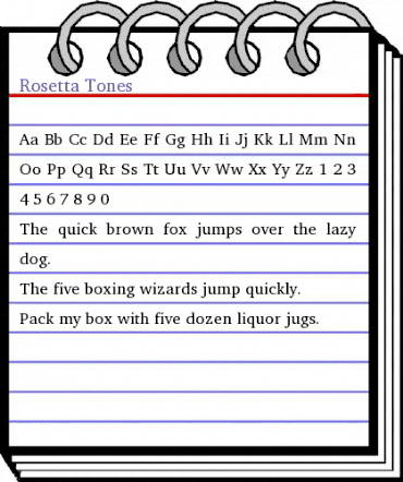 Rosetta Tones Regular animated font preview