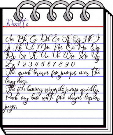 Rosette Regular animated font preview Rosette Regular animated font preview