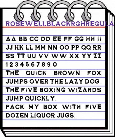 Rosewell Black RGH Regular animated font preview
