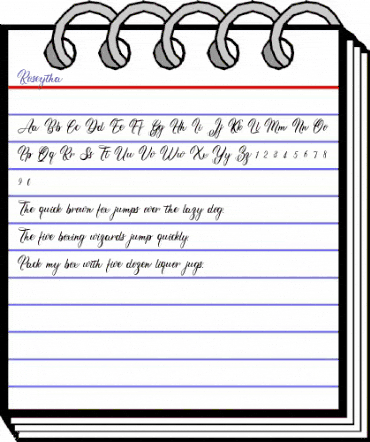 Roseytha Regular animated font preview