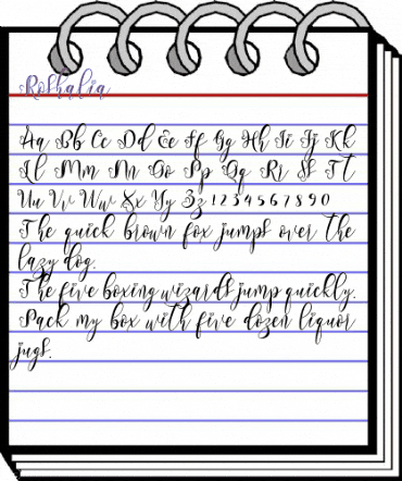Roshalia Regular animated font preview
