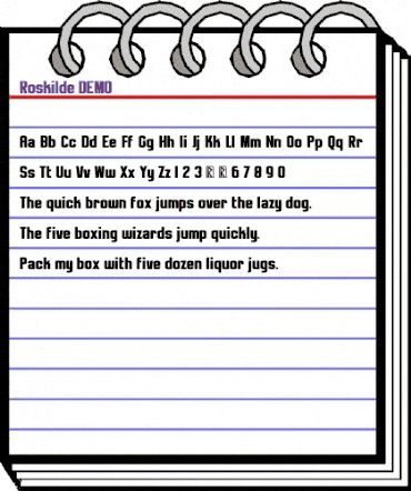 Roskilde DEMO Regular animated font preview Roskilde DEMO Regular animated font preview